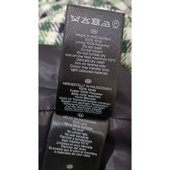 Hobbs london women 100% wool small size 6 Buffalo Plaid green blue sheath dress - Picture 8 of 8